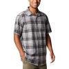 Columbia Men’s Under Exposure Yarn Dye Short Sleeve Shirt(City Grey Madras Gingham)