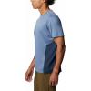 Columbia Mens Zero Ice Cirro-Cool Short Sleeve Shirt(Bluestone/Collegiate Navy Heather)