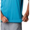 Columbia Mens Zero Ice Cirro-Cool Short Sleeve Shirt(Deep Marine/Deep Marine Heather)