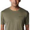 Columbia Mens Zero Ice Cirro-Cool Short Sleeve Shirt(Stone Green/Stone Green Heather)