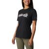Columbia Womens Bluebird Day™ Relaxed Crew NeckBluebird Day Relaxed Crew Neck(Black Heather/Branded Bouquet)