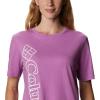 Columbia Womens Bluebird Day™ Relaxed Crew NeckBluebird Day Relaxed Crew Neck(Blossom Pink Heather/Outlined Brand)