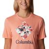 Columbia Womens Bluebird Day™ Relaxed Crew NeckBluebird Day Relaxed Crew Neck(Coral Reef Heather/Lakeshore Flora)
