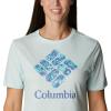 Columbia Womens Bluebird Day™ Relaxed Crew NeckBluebird Day Relaxed Crew Neck(Icy Morn Heather/Stacked Dotty)