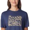 Columbia Womens Bluebird Day™ Relaxed Crew NeckBluebird Day Relaxed Crew Neck(Nocturnal Heather/Oregon Treescape)