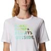 Columbia Womens Bluebird Day™ Relaxed Crew NeckBluebird Day Relaxed Crew Neck(White/Hiker Camper)