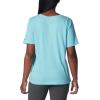 Columbia Womens Bluebird Day™ Relaxed V Neck(Aquamarine Heather/Rocky Road)