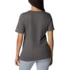 Columbia Womens Bluebird Day™ Relaxed V Neck(Charcoal Heather/Be Outdoors)