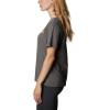 Columbia Womens Bluebird Day™ Relaxed V Neck(Charcoal Heather/Wavy Waterline)