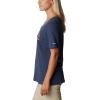 Columbia Womens Bluebird Day™ Relaxed V Neck(Nocturnal Heather/Be Outdoors)