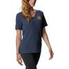 Columbia Womens Bluebird Day™ Relaxed V Neck(Nocturnal Heather/Hey There)