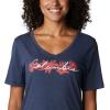 Columbia Womens Bluebird Day™ Relaxed V Neck(Nocturnal Heather/Lakeshore Flora)