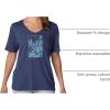 Columbia Womens Bluebird Day™ Relaxed V Neck(Nocturnal Heather/Rocky Road)