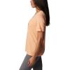 Columbia Womens Bluebird Day™ Relaxed V Neck(Peach Heather/Jubilant Flower Graphic)