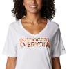 Columbia Womens Bluebird Day™ Relaxed V Neck(White/Be Outdoors)