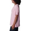 Columbia Womens Bluebird Day™ Relaxed V Neck(Wild Rose Heather/Jubilant Flower Graphic)