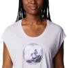 Columbia Womens Bluebird Days Modern Short Sleeve Tee(Purple Tint Heather/Meditation Isle Grx)