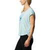 Columbia Womens Bluebird Days Modern Short Sleeve Tee(Spring Blue Heather/Mindful Meditation Grx)