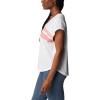 Columbia Womens Bluebird Days Modern Short Sleeve Tee(White/Peaceful Perspective Graphic)