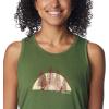 Columbia Womens Bluff Mesa™ TankCami Shirt(Canteen Heather/Happier Outdoors)