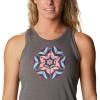 Columbia Womens Bluff Mesa™ TankCami Shirt(Charcoal Heather/Floral Leafscape)