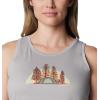 Columbia Womens Bluff Mesa™ TankCami Shirt(Columbia Grey Heather/Happier Outdoors)