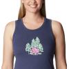 Columbia Womens Bluff Mesa™ TankCami Shirt(Nocturnal Heather/Best Site Graphic)