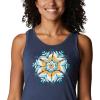 Columbia Womens Bluff Mesa™ TankCami Shirt(Nocturnal Heather/Floral Leafscape)