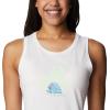 Columbia Womens Bluff Mesa™ TankCami Shirt(White/Best Site Graphic)