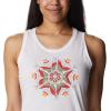 Columbia Womens Bluff Mesa™ TankCami Shirt(White/Floral Landscape)