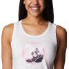 Columbia Womens Bluff Mesa™ TankCami Shirt(White/Meditation Isle Graphic)