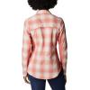 Columbia Womens Claudia Ridge Long Sleeve ShirtHiking Shirt(Dark Coral Soft Ombre)