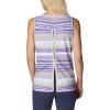Columbia Women’s Columbia Women’s Chill River Tank Top, Moisture Wicking, Sun Protection(Frosted Purple/Horizons Stripe Multi)