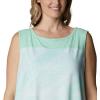 Columbia Women’s Columbia Women’s Chill River Tank Top, Moisture Wicking, Sun Protection(Mint Cay/Sunburst Print)