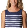 Columbia Women’s Columbia Women’s Chill River Tank Top, Moisture Wicking, Sun Protection(Nocturnal Brush Stripe)