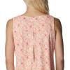 Columbia Women’s Columbia Women’s Chill River Tank Top, Moisture Wicking, Sun Protection(Peach/Mini Hibiscus)