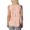 Columbia Women’s Columbia Women’s Chill River Tank Top, Moisture Wicking, Sun Protection(Peach/Mini Hibiscus)