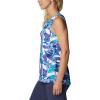 Columbia Women’s Columbia Women’s Chill River Tank Top, Moisture Wicking, Sun Protection(Purple Lotus/Pop Flora)