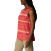 Columbia Women’s Columbia Women’s Chill River Tank Top, Moisture Wicking, Sun Protection(Sunset Orange/Horizons Stripe)