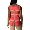 Columbia Women’s Columbia Women’s Chill River Tank Top, Moisture Wicking, Sun Protection(Sunset Orange/Horizons Stripe)