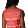 Columbia Women’s Columbia Women’s Chill River Tank Top, Moisture Wicking, Sun Protection(Sunset Orange/Horizons Stripe)