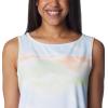 Columbia Women’s Columbia Women’s Chill River Tank Top, Moisture Wicking, Sun Protection(White Undercurrent)