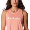 Columbia Womens North Cascades Tank(Coral Reef/White Branded)