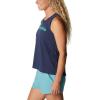 Columbia Womens North Cascades Tank(Nocturnal/Electric Turquoise Branded)