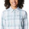 Columbia Womens Silver Ridge 3.0 Long Sleeve(Aqua Haze Canyon Ombre)