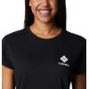 Columbia Womens Sun Trek™ Ss Graphic Tee(Black/Csc Stacked Mini Graphic)