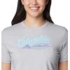 Columbia Womens Sun Trek™ Ss Graphic Tee(Columbia Grey Heather/Simply Scripted)