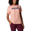 Columbia Womens Sun Trek™ Ss Graphic Tee(Coral Reef Heather/Typhoon Bloom Frame)
