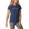 Columbia Womens Sun Trek™ Ss Graphic Tee(Nocturnal Heather/Gem Columbia)