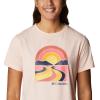Columbia Womens Sun Trek™ Ss Graphic Tee(Peach Blossom Heather/Suntrek Trails)